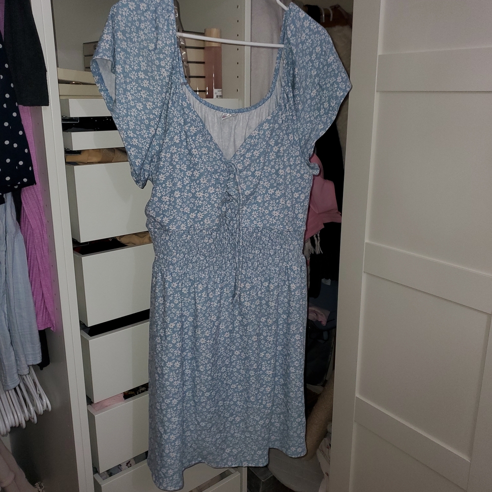 No Boundaries Light Blue Floral Top